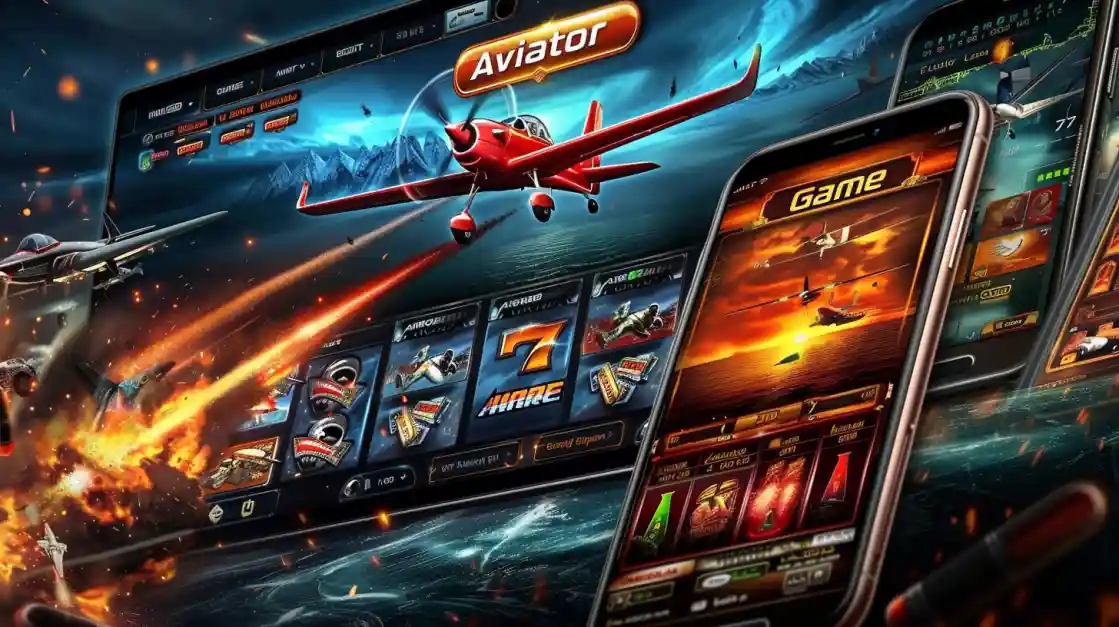 Aviator crash game interface shown on desktop and mobile devices featuring red aircraft in dramatic sky setting at 88FB casino