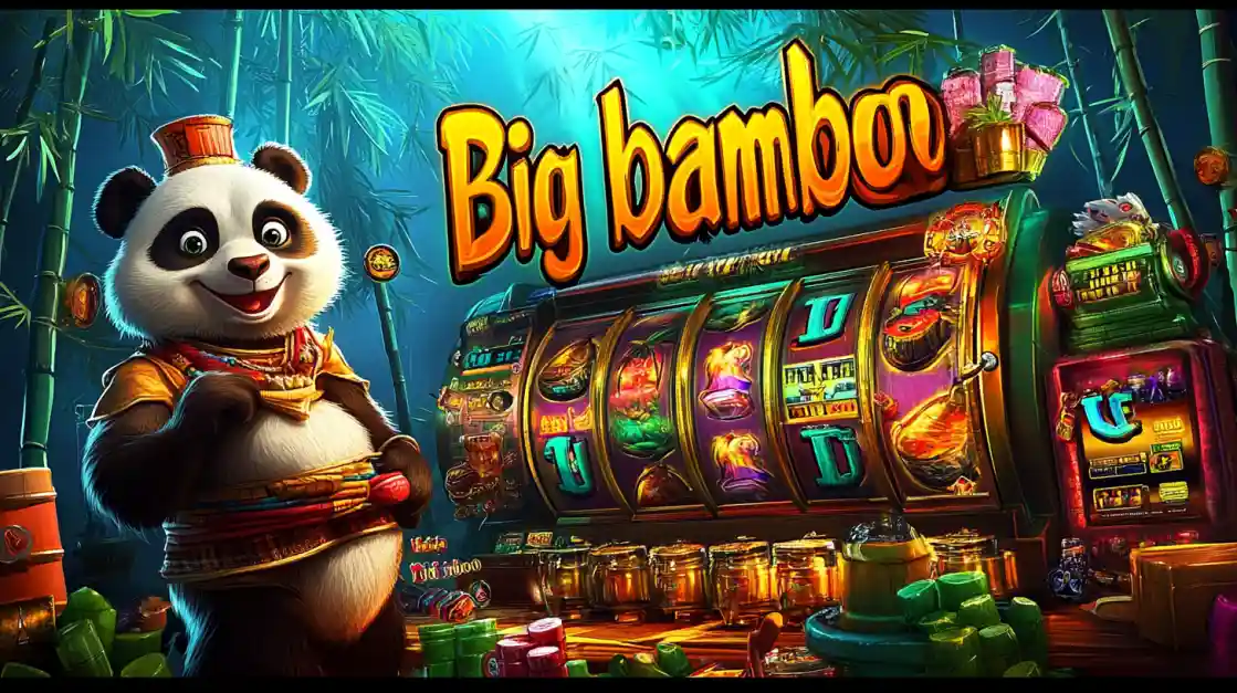 Big Bamboo slot machine with animated panda character in bamboo forest setting, featuring multiple slot reels at 88FB casino