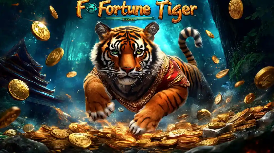 Fortune Tiger slot featuring majestic orange tiger with golden coins and traditional Asian elements at 88FB casino